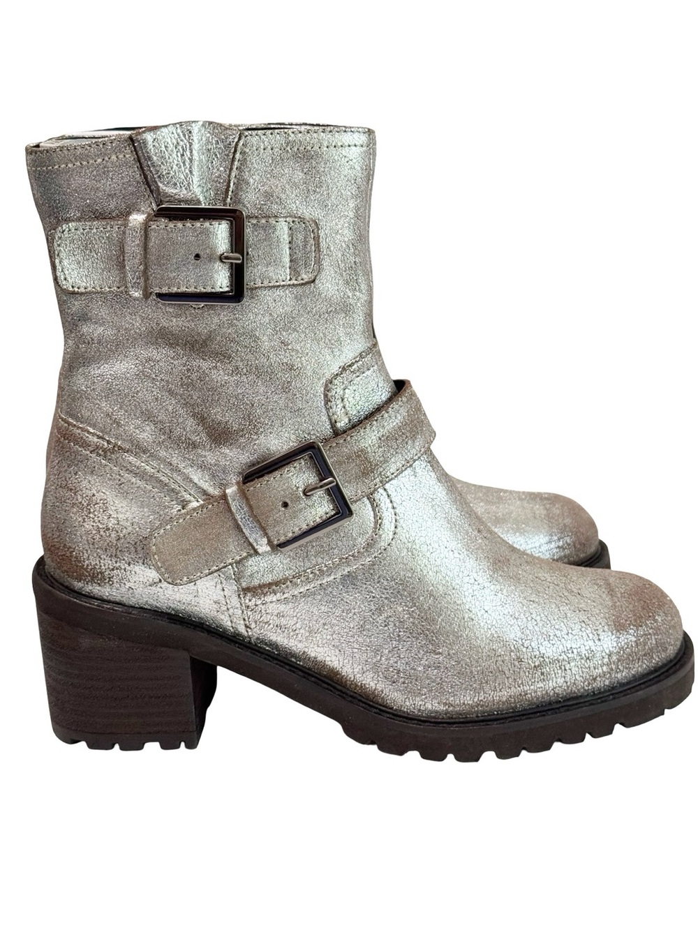 Seychelles Run Free Moto Boot Silver 8